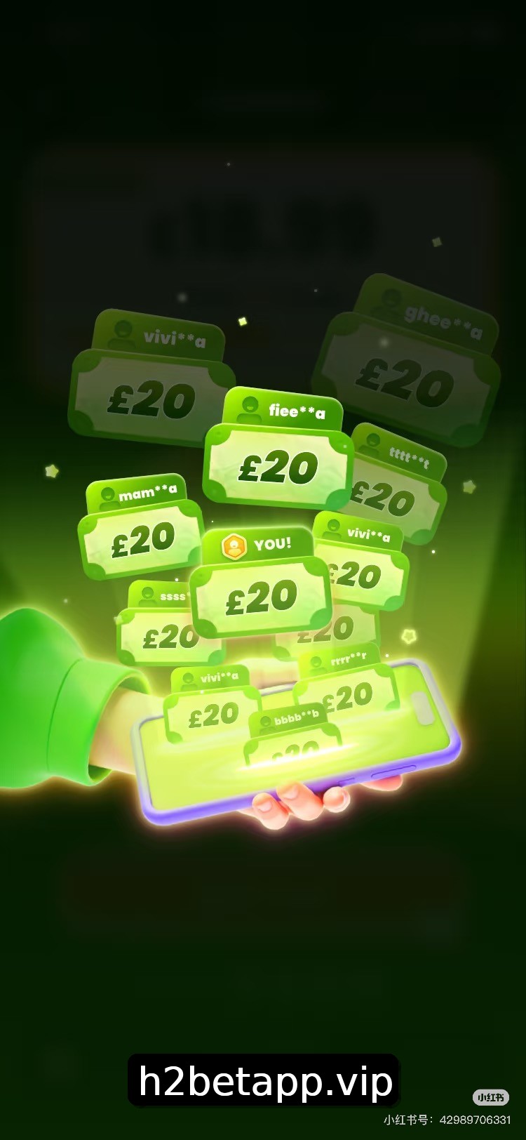 Interface do App H2bet